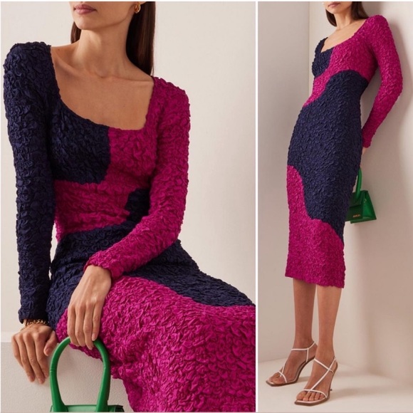 MARA HOFFMAN Amy Dress in Navy Multi Size Medium NWT - Picture 4 of 14